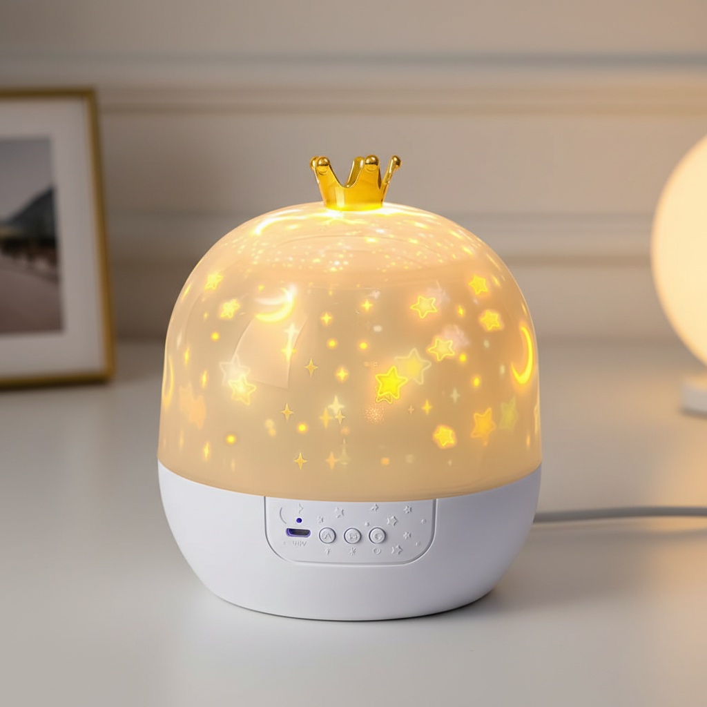 Galaxy Projector Night Light for Kids Room, Star Projector with Gentle Glow for Bedtime, Starry Nursery Night Light