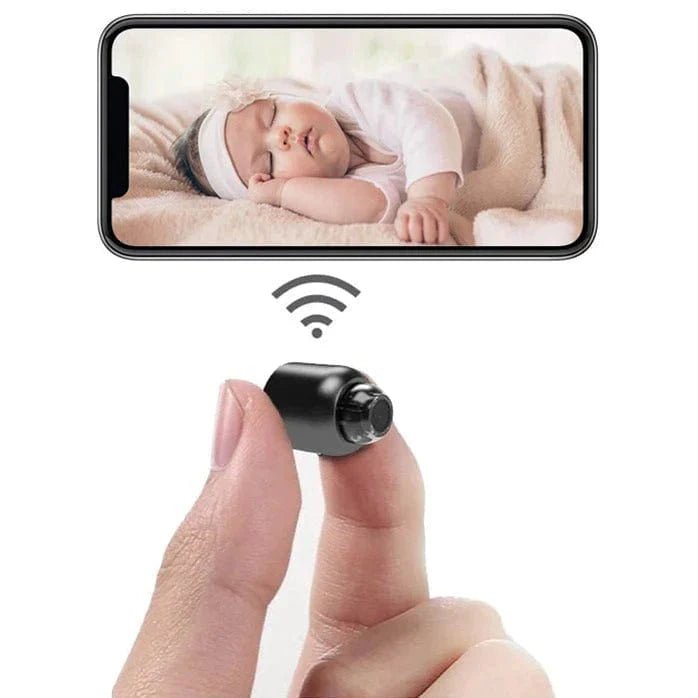 Compact Wi-Fi Security Camera with Infrared Night Vision for Indoor Home Monitoring | Motion Detection Alerts | Live Remote Viewing on Smart