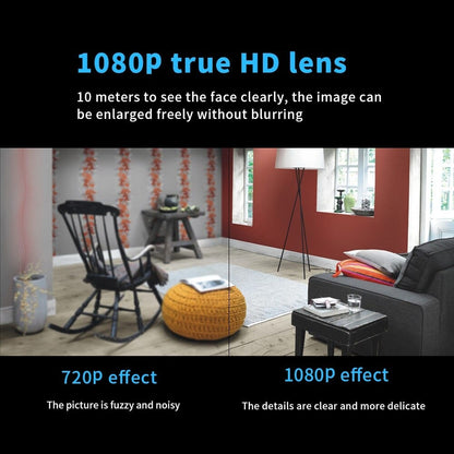 Compact Wi-Fi Security Camera with Infrared Night Vision for Indoor Home Monitoring | Motion Detection Alerts | Live Remote Viewing on Smart
