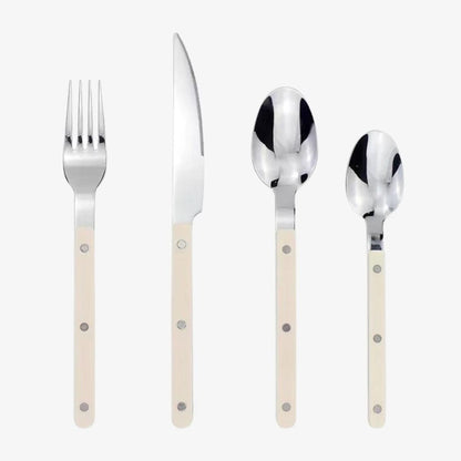 Flatware Set for 6 – 24-Piece Stainless Steel with Engraved Detail, Dishwasher Safe Silverware Service for Daily Use, Formal Dinners &