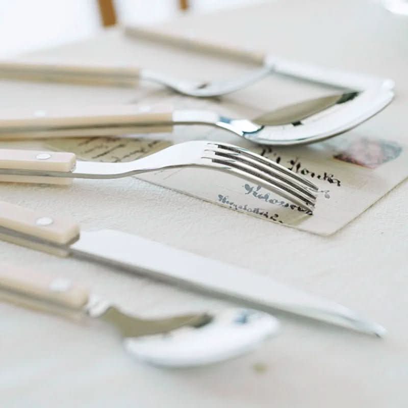 Flatware Set for 6 – 24-Piece Stainless Steel with Engraved Detail, Dishwasher Safe Silverware Service for Daily Use, Formal Dinners &