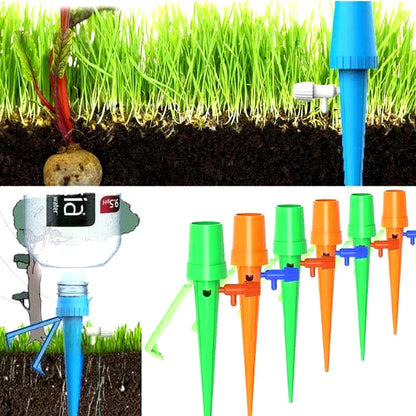 Drip Irrigation Stakes for Potted Plants – Slow Release Watering System with Adjustable Flow Control for Indoor & Outdoor Gardens