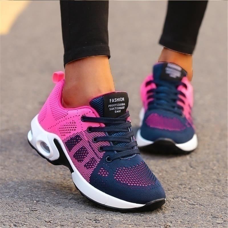 Women's Orthopedic Walking Sneakers with Arch Support – Breathable Mesh Athletic Shoes for All-Day Comfort, Cushioned Insole, Flexible