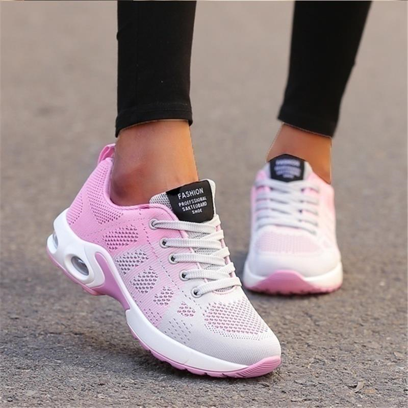 Women's Orthopedic Walking Sneakers with Arch Support – Breathable Mesh Athletic Shoes for All-Day Comfort, Cushioned Insole, Flexible