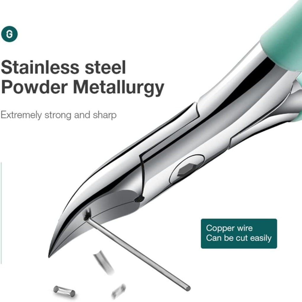 Heavy-Duty Toenail Clippers with Extra-Wide Jaw Opening for Thick & Ingrown Nails | Professional Medical-Grade Stainless Steel Nail Trimmer