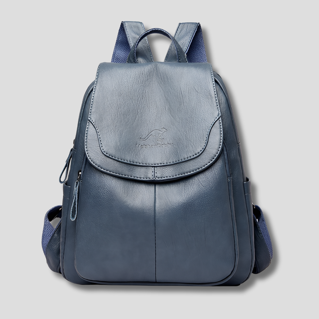 Textured Leather Anti-Theft Backpack for Women – Secure Everyday Carryall with Multiple Compartments
