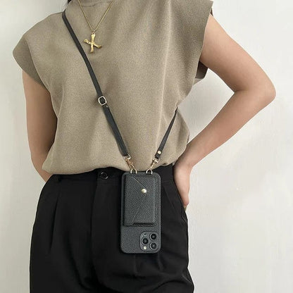 Women's Phone Wallet Shoulder Bag with Card Slots Adjustable Strap Wristlet Pouch for iPhone Daily Essentials Organizer