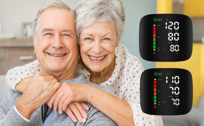 Backlit LED & Voice-Guided Rechargeable Wrist Blood Pressure Monitor (2-User Memory)