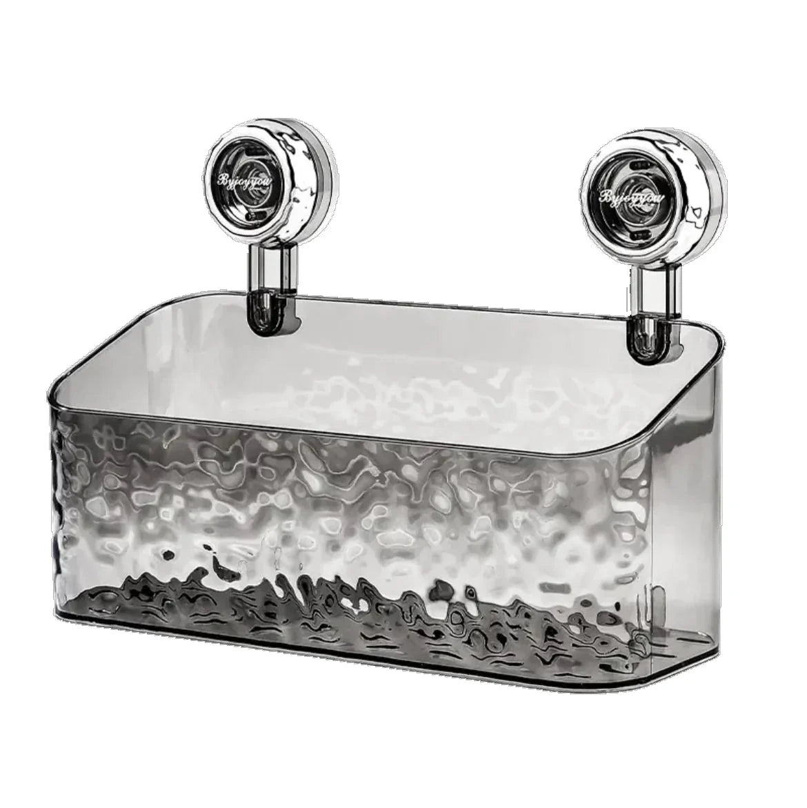 Adhesive Bathroom Organizer Caddy with Grip-Lock Suction – Wall-Mount Shelf for Shower & Vanity Toiletries, Shampoo, Cosmetics