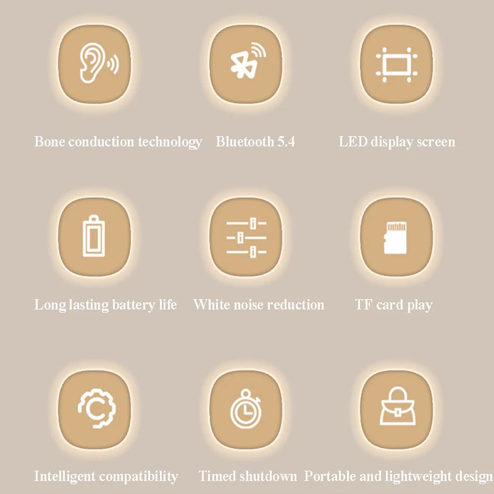 Under-Pillow Sleep Speaker with Bone Conduction Audio & 11 Nature Sounds for Bedtime Listening