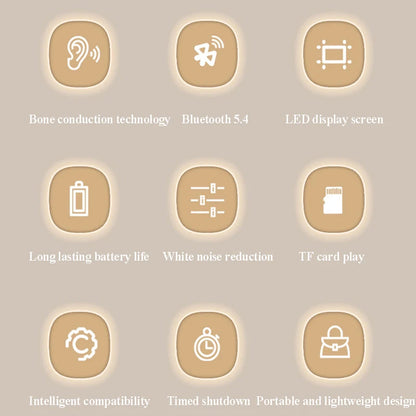 Under-Pillow Sleep Speaker with Bone Conduction Audio & 11 Nature Sounds for Bedtime Listening