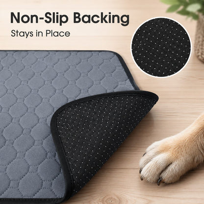 Ortekor Reusable Washable Pet Pee Pad for Cats & Dogs - Absorbent Non-Slip Floor Mat for Indoor Potty Training, Playpens & Crates