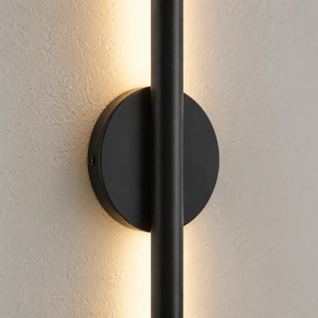 Elongated LED Wall Light Strip Black Aluminum Hardwired Sconce for Bedroom Living Room TV Accent Modern Minimalist