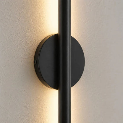 Elongated LED Wall Light Strip Black Aluminum Hardwired Sconce for Bedroom Living Room TV Accent Modern Minimalist