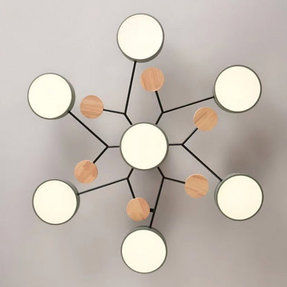 Branching LED Ceiling Light – Scandinavian Modern Design – Aluminum & Acrylic – Warm White 3000K – Energy-Efficient Fixture for Living