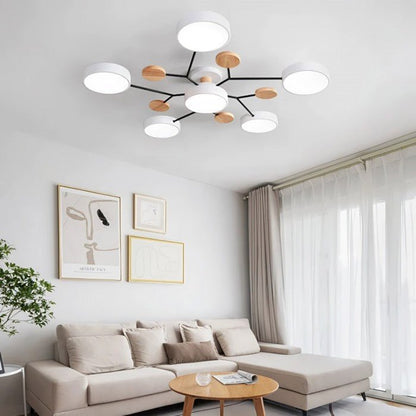 Branching LED Ceiling Light – Scandinavian Modern Design – Aluminum & Acrylic – Warm White 3000K – Energy-Efficient Fixture for Living