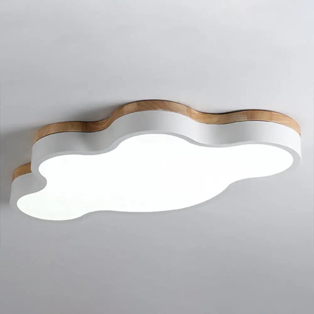 Cloud Flush Mount LED Ceiling Light for Kids Room 20-Inch Metal Fixture Nursery Playroom Bedroom Lighting Toddler Baby Décor
