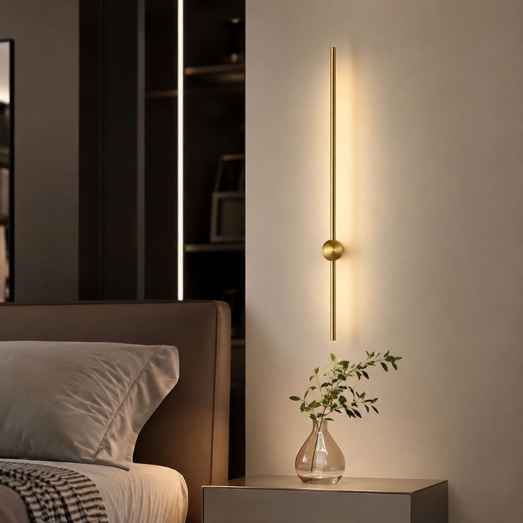 Modern Aluminum LED Wall Light Fixture for Bedroom Living Room Hallway – Adjustable White Lighting Bar Sconce 24-31 inch Decorative