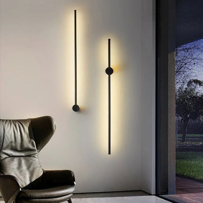 Modern Aluminum LED Wall Light Fixture for Bedroom Living Room Hallway – Adjustable White Lighting Bar Sconce 24-31 inch Decorative