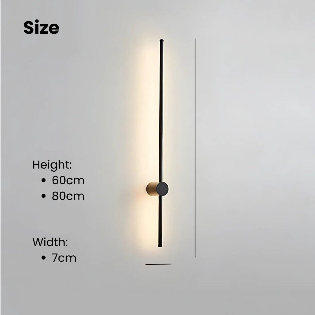 Modern Aluminum LED Wall Light Fixture for Bedroom Living Room Hallway – Adjustable White Lighting Bar Sconce 24-31 inch Decorative