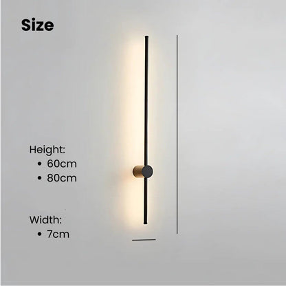 Modern Aluminum LED Wall Light Fixture for Bedroom Living Room Hallway – Adjustable White Lighting Bar Sconce 24-31 inch Decorative