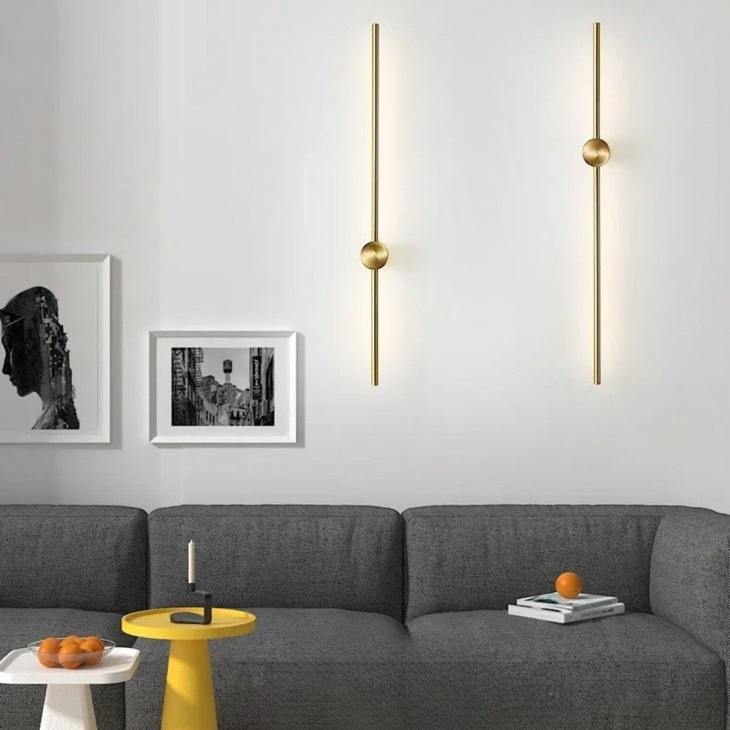 Modern Aluminum LED Wall Light Fixture for Bedroom Living Room Hallway – Adjustable White Lighting Bar Sconce 24-31 inch Decorative