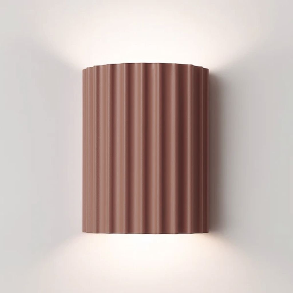 Sculptural Resin Wall Light with Up-Down Glow – Soft Pastel Finish for Hallway Bedroom Stairway – G9 LED Included – 5×7 in Sconce