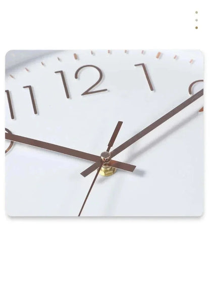 Silent Quartz Wall Clock 12-Inch Modern Round Timepiece for Living Room Bedroom Home Office Decor Easy-Read Face
