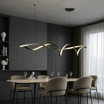 Linear Pendant Light for Kitchen Island and Dining – Adjustable Modern Fixture with E27 Socket – Sleek Metal Design for Contemporary