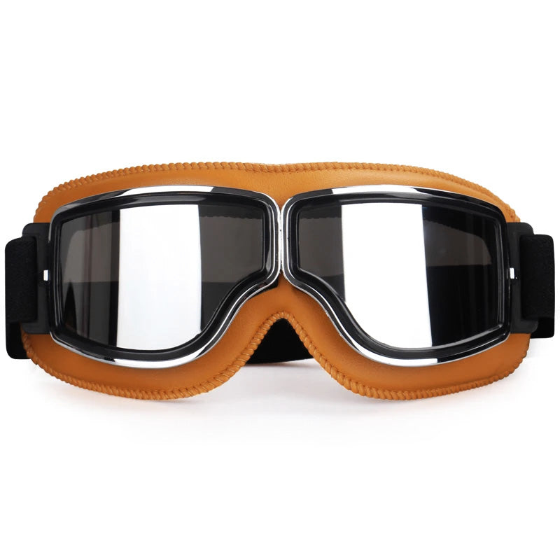 Motorcycle Goggles Fit Over Prescription Glasses Anti-Fog UV Protection Riding Eyewear for Bikers Cyclists Outdoor Sports Adjustable Strap H