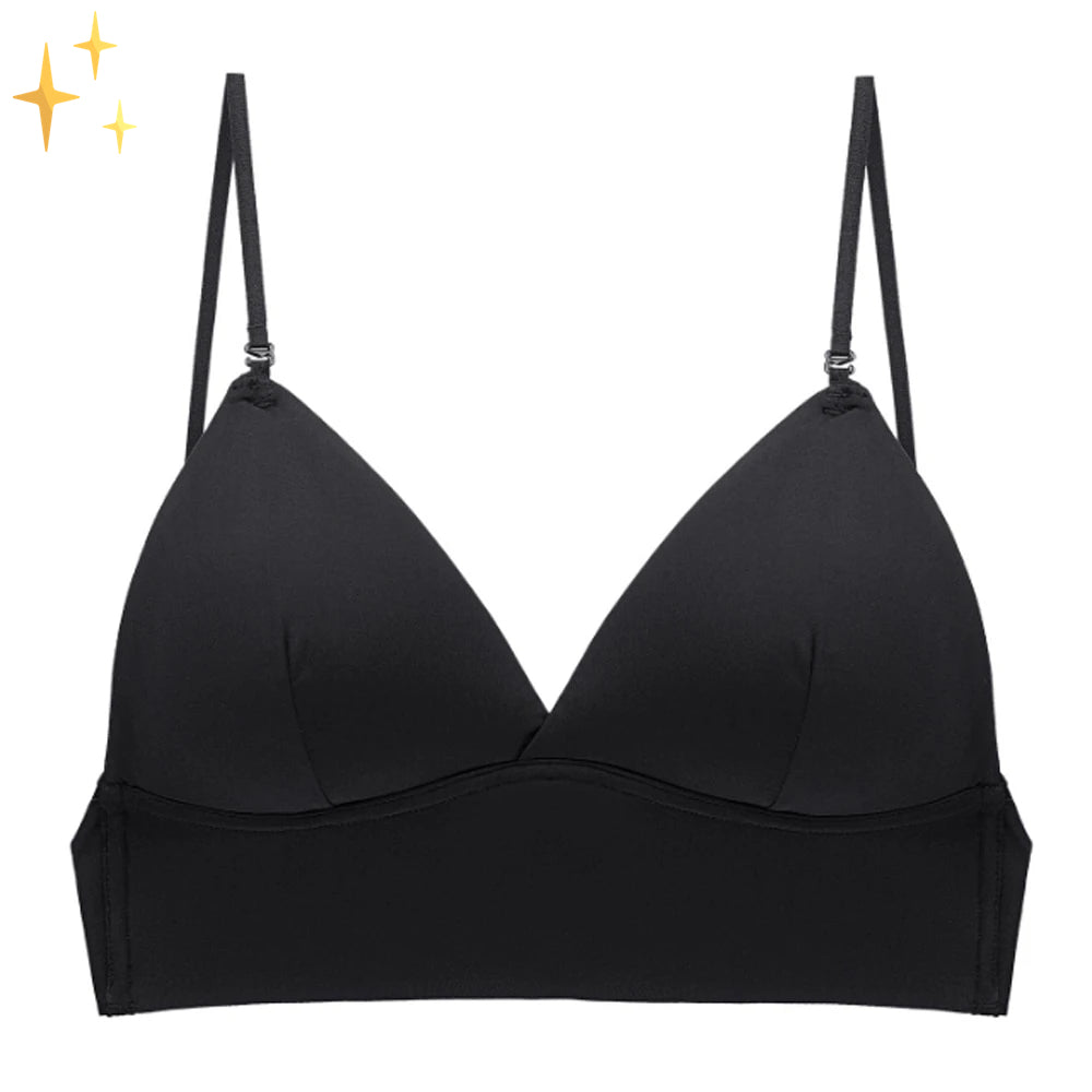 Wireless Lift Bra for Backless Dresses & Halter Tops – Invisible Nude Underwire-Free Push-Up with Adjustable Straps for Women
