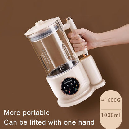 Plant-Based Milk Maker Machine – Automated Blending System for Almond, Oat & Soy – 12-Blade Steel Grinder, Self-Clean, Timer & 8 Programs