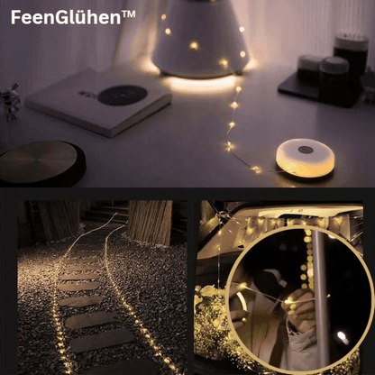 33 ft Rechargeable LED String Lights with 100 Bulbs – 8 Modes, Waterproof for Outdoor, Camping, Patio & Garden Decor