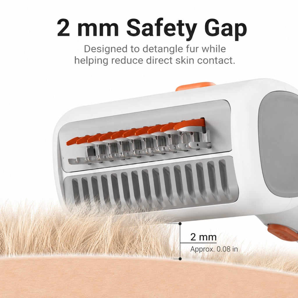 Ortekor Self-Cleaning Pet Grooming & Dematting Brush for Cats & Dogs - At-Home Deshedding Comb for Loose Fur, Tangles & Couch Hair