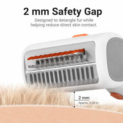 Ortekor Self-Cleaning Pet Grooming & Dematting Brush for Cats & Dogs - At-Home Deshedding Comb for Loose Fur, Tangles & Couch Hair