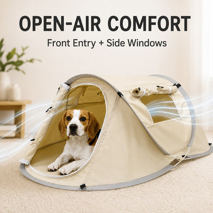 Ortekor Portable Pop-Up Pet Tent for Home, Parks & Travel - A Familiar Rest Space for Cats & Small Dogs