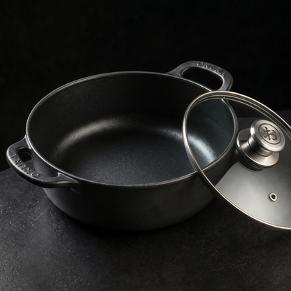 COOKELLE – Casserole Pan with Glass Lid for Convenient Home Cooking
