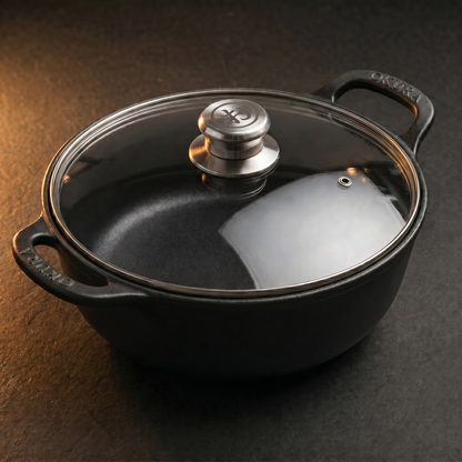COOKELLE – Casserole Pan with Glass Lid for Convenient Home Cooking