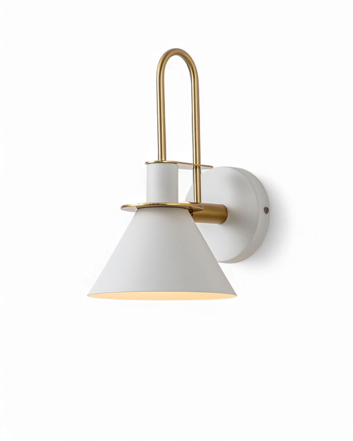 Travertine and Wood Wall Sconce with Warm White LED Light for Bedroom Living Room Hallway Modern Minimalist Stone Accent Lighting
