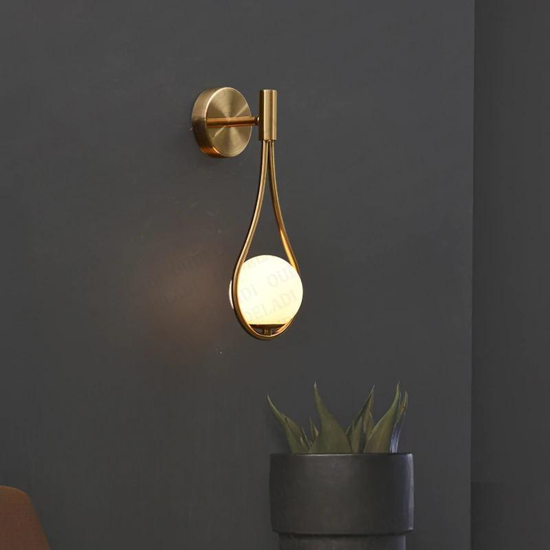 Metal Wall Sconce Minimalist Lamp Gold Black Silver Finish Hardwired Fixture Bedroom Hallway Living Room Dining Room Sconce