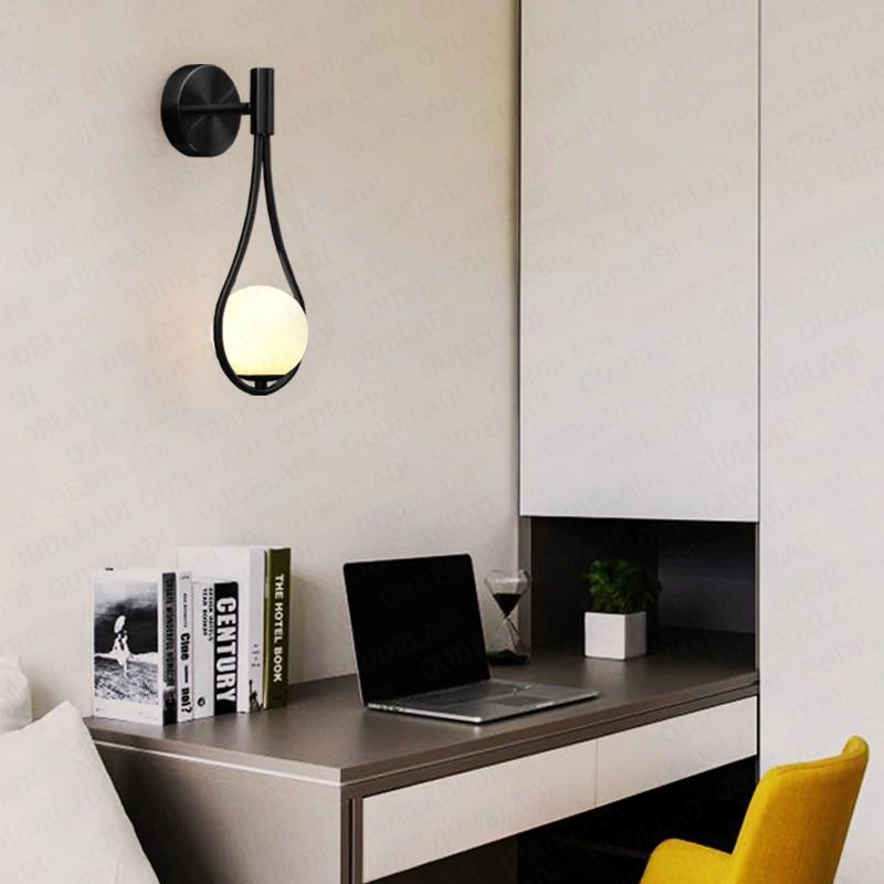 Metal Wall Sconce Minimalist Lamp Gold Black Silver Finish Hardwired Fixture Bedroom Hallway Living Room Dining Room Sconce
