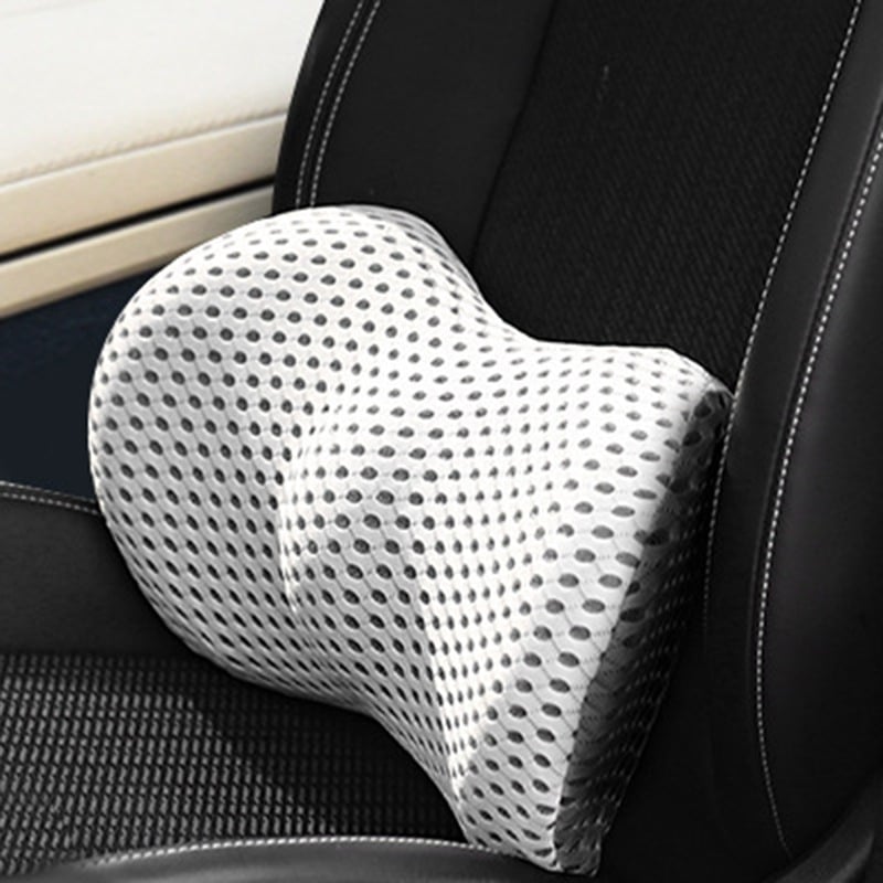 Lumbar Support Pillow for Office Chair & Car Seat – Memory Foam Lower Back Cushion with Ergonomic Design for Posture Relief & Spine