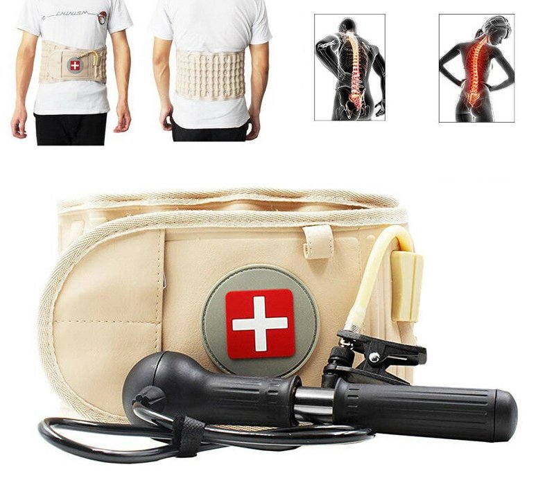 Lumbar Traction Brace for Lower Back Pain Relief – Inflatable Spinal Decompression Device for Men & Women