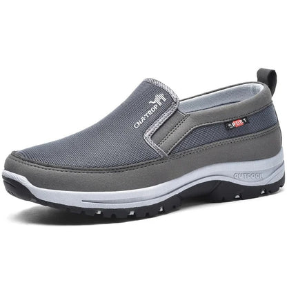 Men's Orthopedic Slip-On Walking Shoes with Arch Support & Cushioned Sole for Plantar Fasciitis Relief, All-Day Comfort Sneakers for