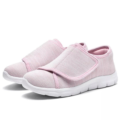 Comfortable Wide-Fit Walking Shoes for Women – Adjustable Soft Upper for Sensitive Feet
