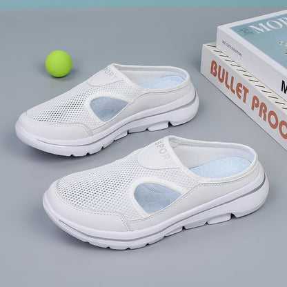 Men's Orthopedic Slip-On Shoes with Arch Support & Breathable Mesh Upper for Wide Feet | Lightweight EVA Cushioned Walking Shoes for