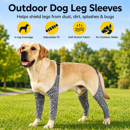 Ortekor 4-Leg Outdoor Dog Sleeves for Walks - Helps Keep Legs Cleaner
