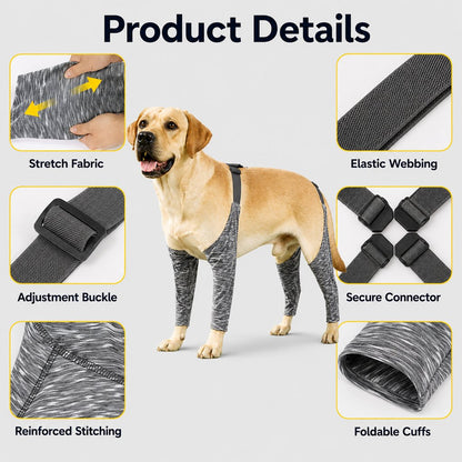 Ortekor 4-Leg Outdoor Dog Sleeves for Walks - Helps Keep Legs Cleaner
