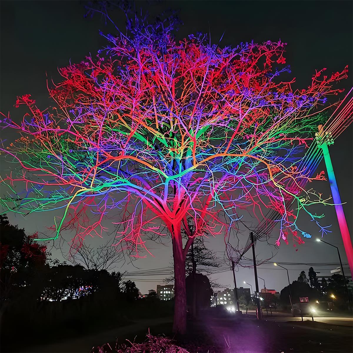 Outdoor Landscape Spot Light | Waterproof RGB LED with Adjustable Power Options | Ideal for Garden and Patio Illumination