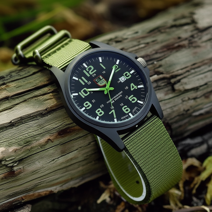 Rugged Sports Watch for Outdoor Use, Waterproof Stainless Steel Watch with Stopwatch, Rugged Watch for Hiking